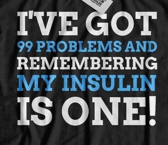 

Unisex Funny Diabetes T-Shirt Obesity Gifts & Obese Tee, Insulin Gift Ideas 2XL