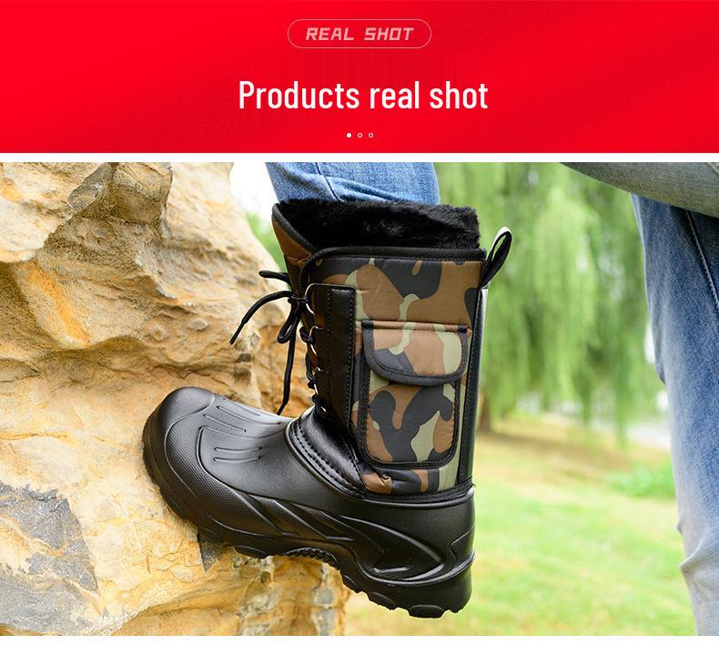 Men's Waterproof Plus Size Ice Fishing and Work Boots for Autumn/Winter