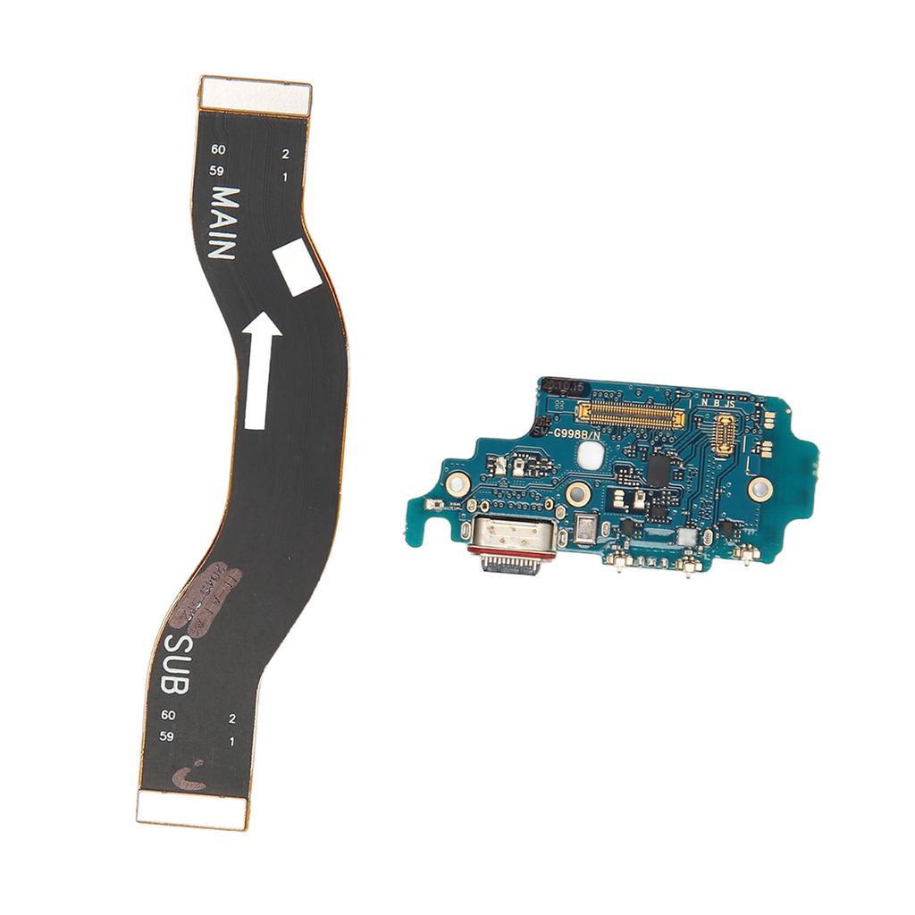 Charging Port Replacement for Galaxy S21 Ultra 5G G998B EU Version PCB USB C Dock Connector Flex Cable Repair Part with