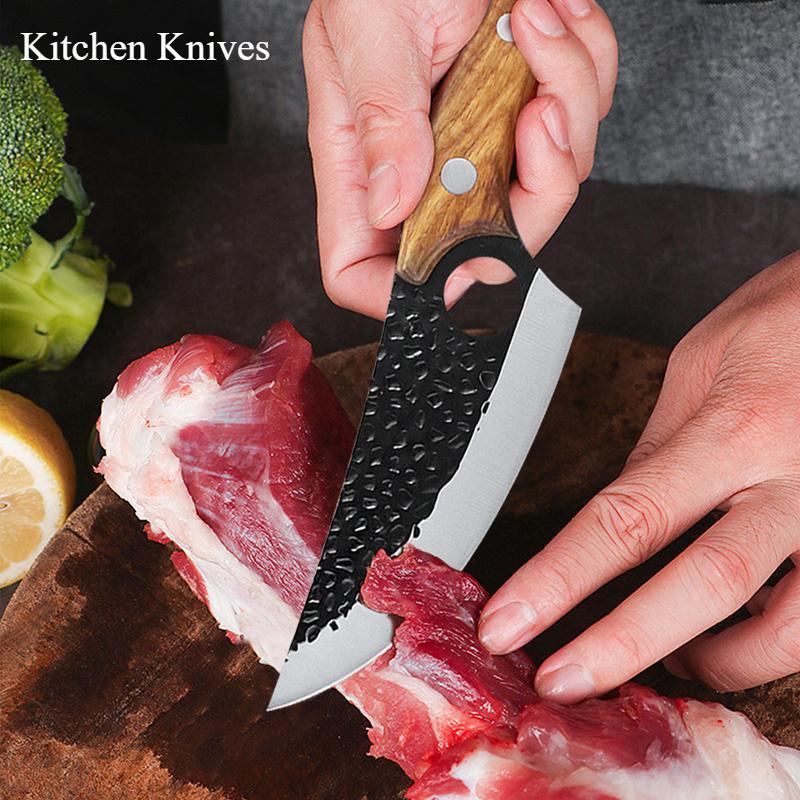 Hammer Forged 5Cr15MoV Stainless Steel Boning Knife Kitchen Knife Butcher Knife Kitchen Knife Fruit Peeler and Peeler Knife