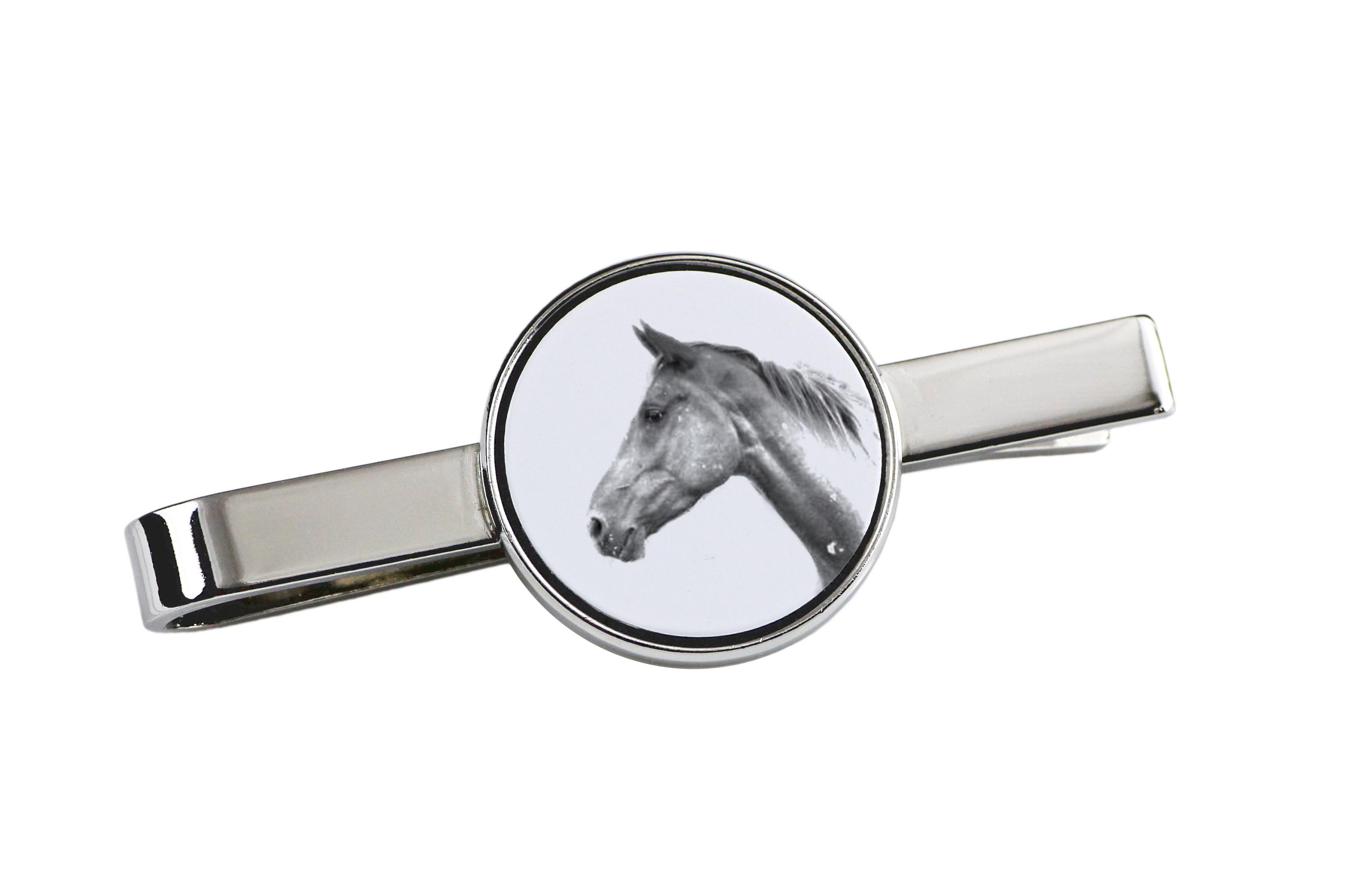 

Akhal-Teke - tie clip with a horse, personalized tie clip, a unique gift for a man from the Art-Dog brand срібний