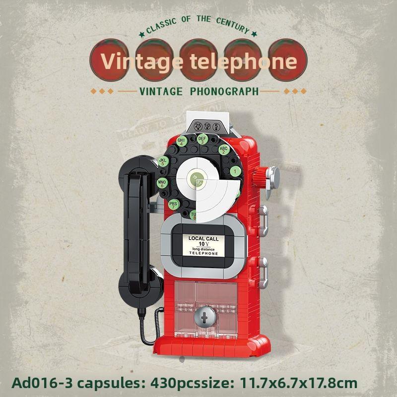 Vintage Vintage Camera Roll Nostalgic Vintage Camera Ornament Decorative Phonograph Tv Model Building Block Toy