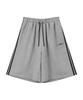 BORN TO WIN Chrome B Track Line Bermuda Pants [Melange Grey]