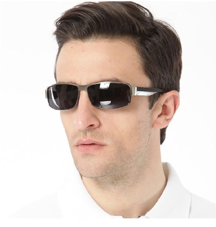 Polarisierte Sonnenbrille Männer Aluminium Magnesium Fahren Sonnenbrille Rechteck Shades Für Männer Oculos masculino Männlich