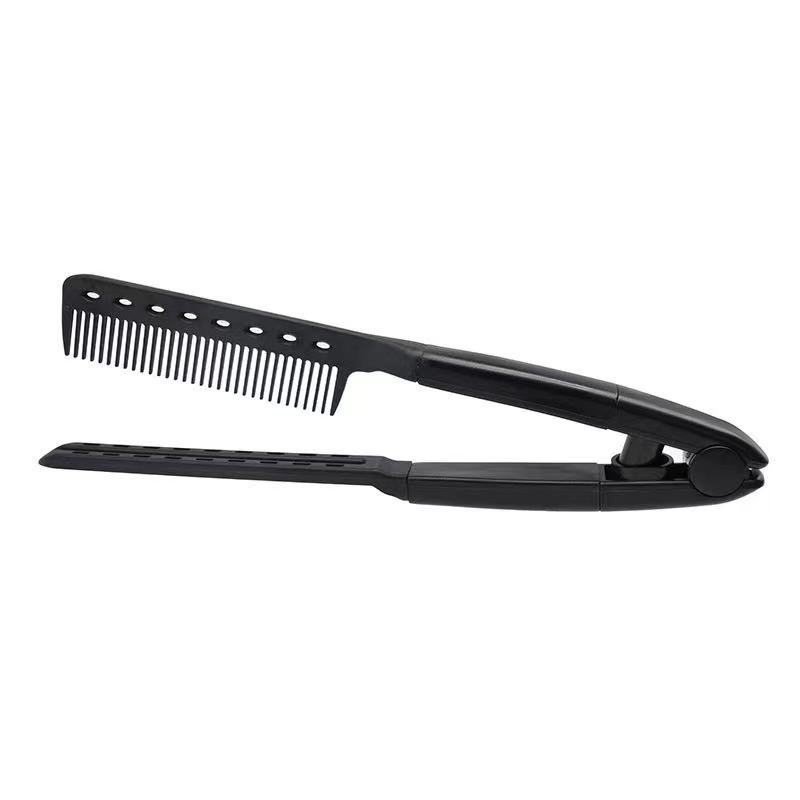 V-Shape Hair Straightening Comb - Korean Style Professional Styling & Detangling Tool for Salon & Home Use (New Arrival)