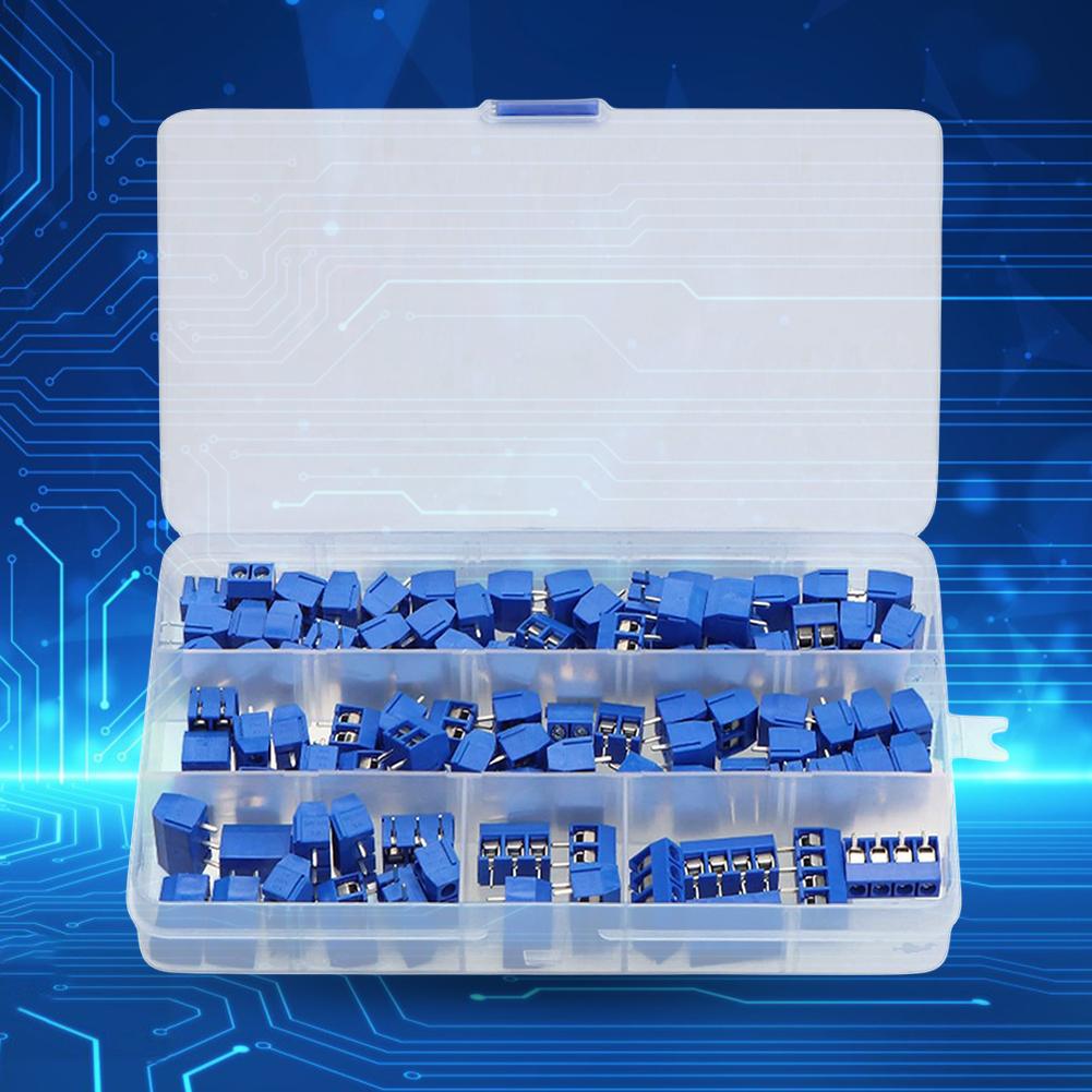 100Pcs KF301-2P KF301-3P KF301-4P Spliceable PCB Terminal Block Connector 2 Pin 3 Pin 4Pin 5mm Pitch for Breadboard PCB Board