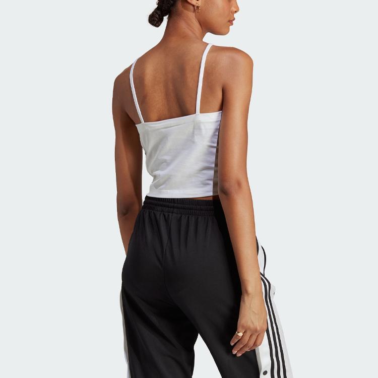 Adidas Originals Adicolor Classics Trefoil Tank Top With Letter Logo And 3-Stripes Women Tops White IB7303