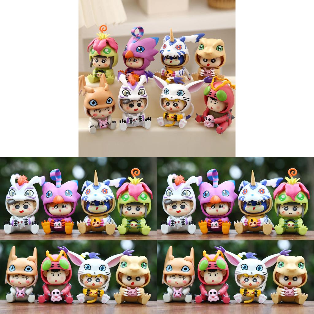 Crayon Shinchan Cos Digimon Pvc Collectible Figure For Anime Fans