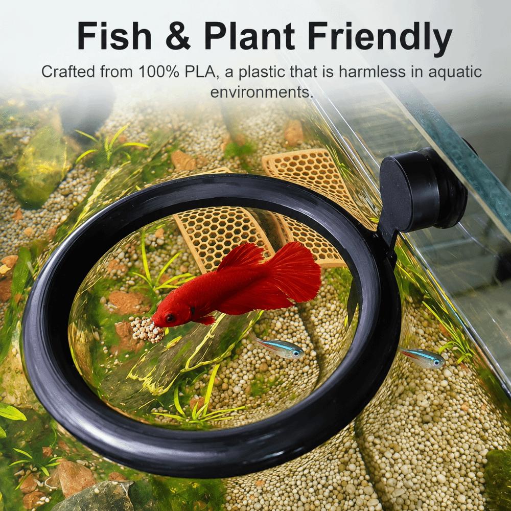 Magnetic Mounting Aquarium Feeding Ring Adjustable Fish Food Hoop  Aquarium