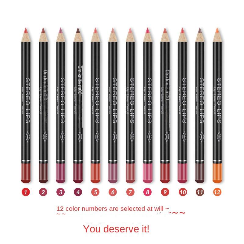 VIBELY Matte Lip Liner Pencil Waterproof Long-Lasting Smudge-Proof Precise Lip Definer Multiple Shades Single