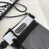 Neue Nylon-Schultertasche, klein, quadratisch, Damen 2025, Gitter, Handy-Tasche, Freizeit, Sport, einfache Umhängetasche