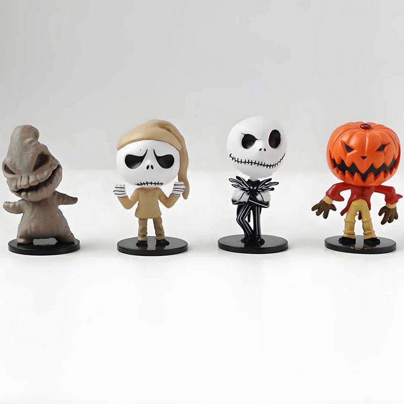 8Pcs/Set The Nightmare Sally Jack Skellington Christmas Action Figure Vinyl Figurine Halloween Gift Collection Toys