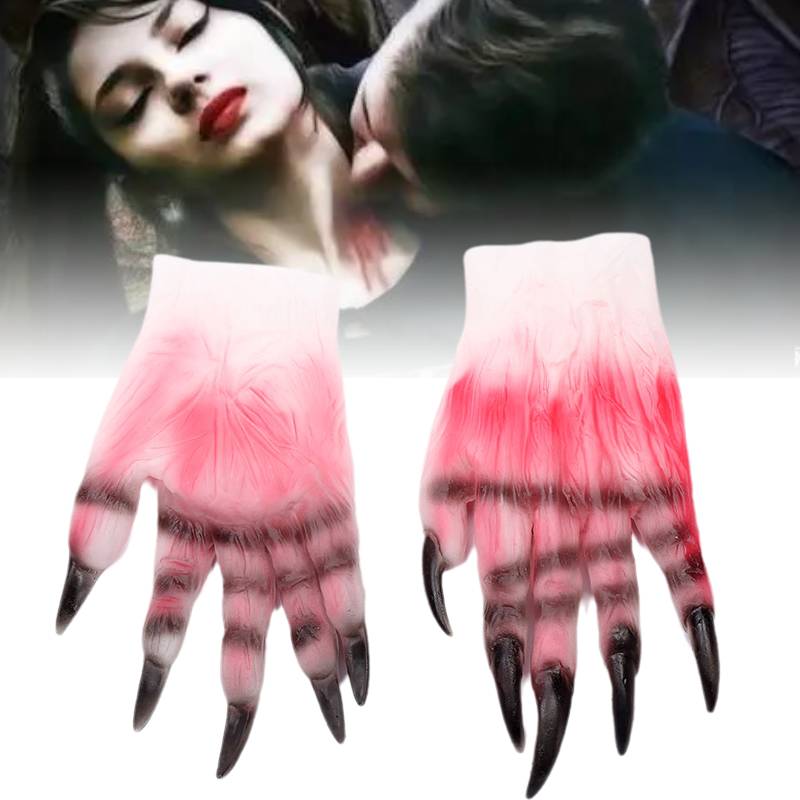 Zombie Halloween Werewolf Alien Cosplay Blood Glove Pvc Material Party Props