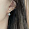 Xu I is dazzling Xu Yan earrings, Zhao Ruth zircon pearl stud earrings exquisite daily earrings temperament niche