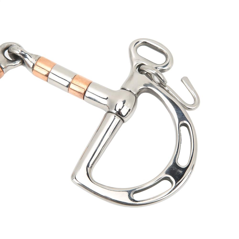 Copper Horse Snaffle Bit Durable Horse Mouth Bit Portable Stainless Steel Horse Bit  Horse Training