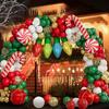 Christmas Balloons Garland Arch Set 173PCS Latex and Aluminium Film Balloons for Birthday New Year Christmas Party Decorations