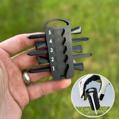 Nastavovač výšky golfového týčka 5 nastavení Univerzální nástroj pro výšku týčka 3D tištěný Nastavovač výšky týčka pro konzistentní švihy Dárek pro golfisty