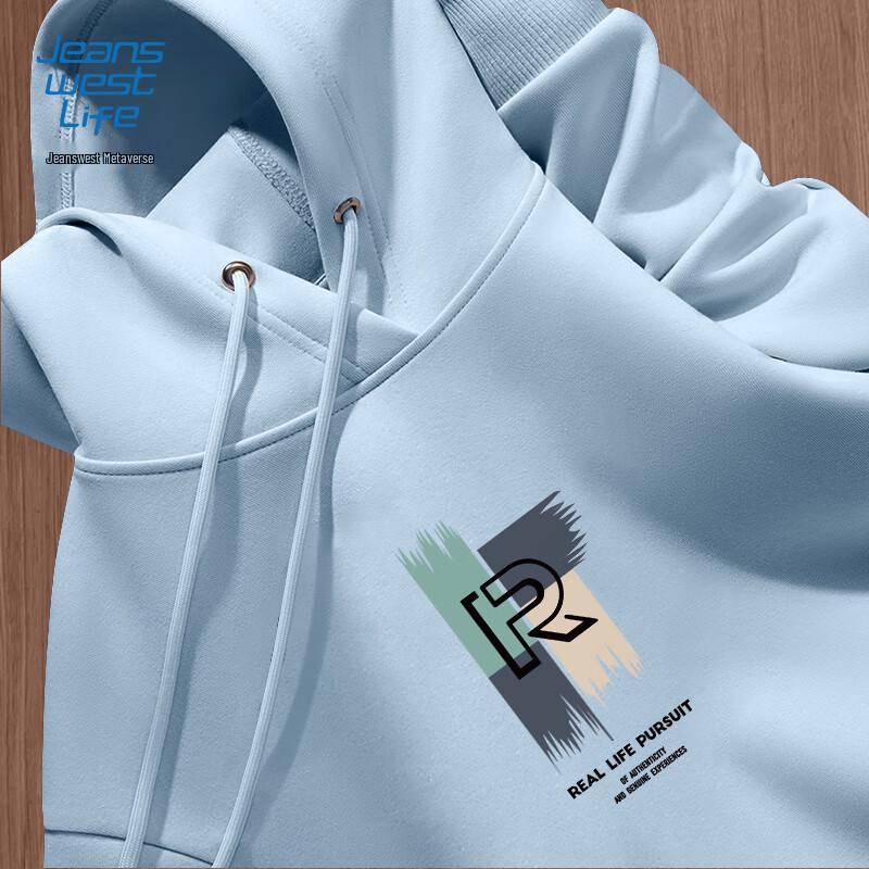 

JEANSWEST LIFE Men s American Retro Loose Fit Hooded Sweatshirt 4XL