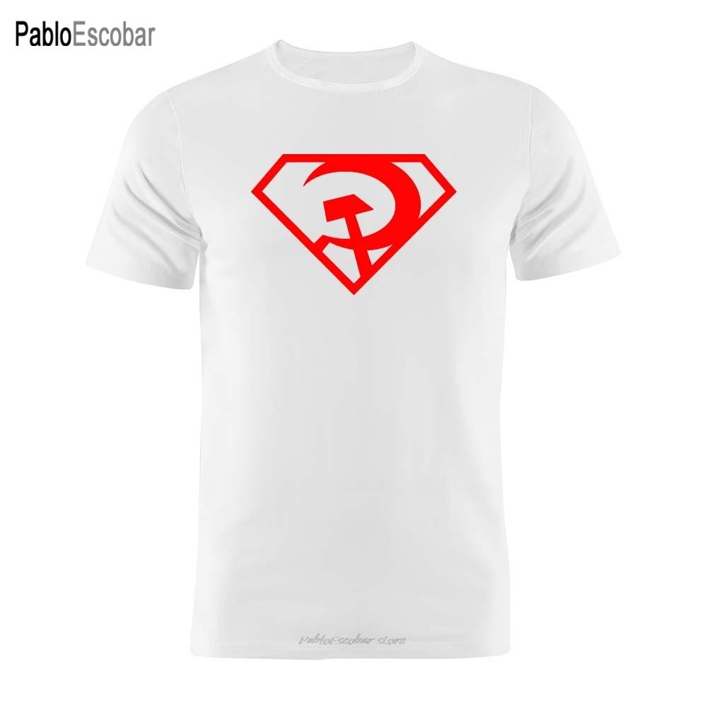 Cotton Unisex T Shirt Super Comrade Funny Soviet USSR Russia Silhouette Gift Tee