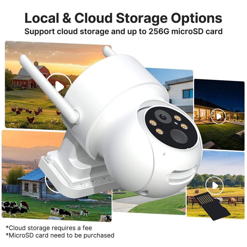 iCSee Solar-Powered Wireless 4MP HD Home Camera with Low Power Consumption