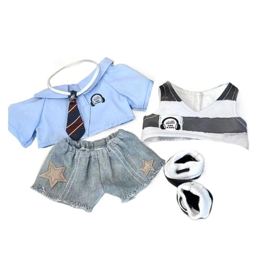 

Coat 20cm Cotton Doll Clothes College Uniform Plush Doll Clothes Idol Doll Clothes Children s Gift Style B no hat