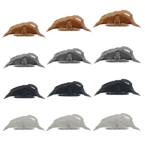 Aquarium Tunnel Cave Egyptian Pharaoh Under Gravel Tunnel Small Fish And Shrimp Hideout with Viewing Ports for Betta Pleco Shrimp Tank Decor