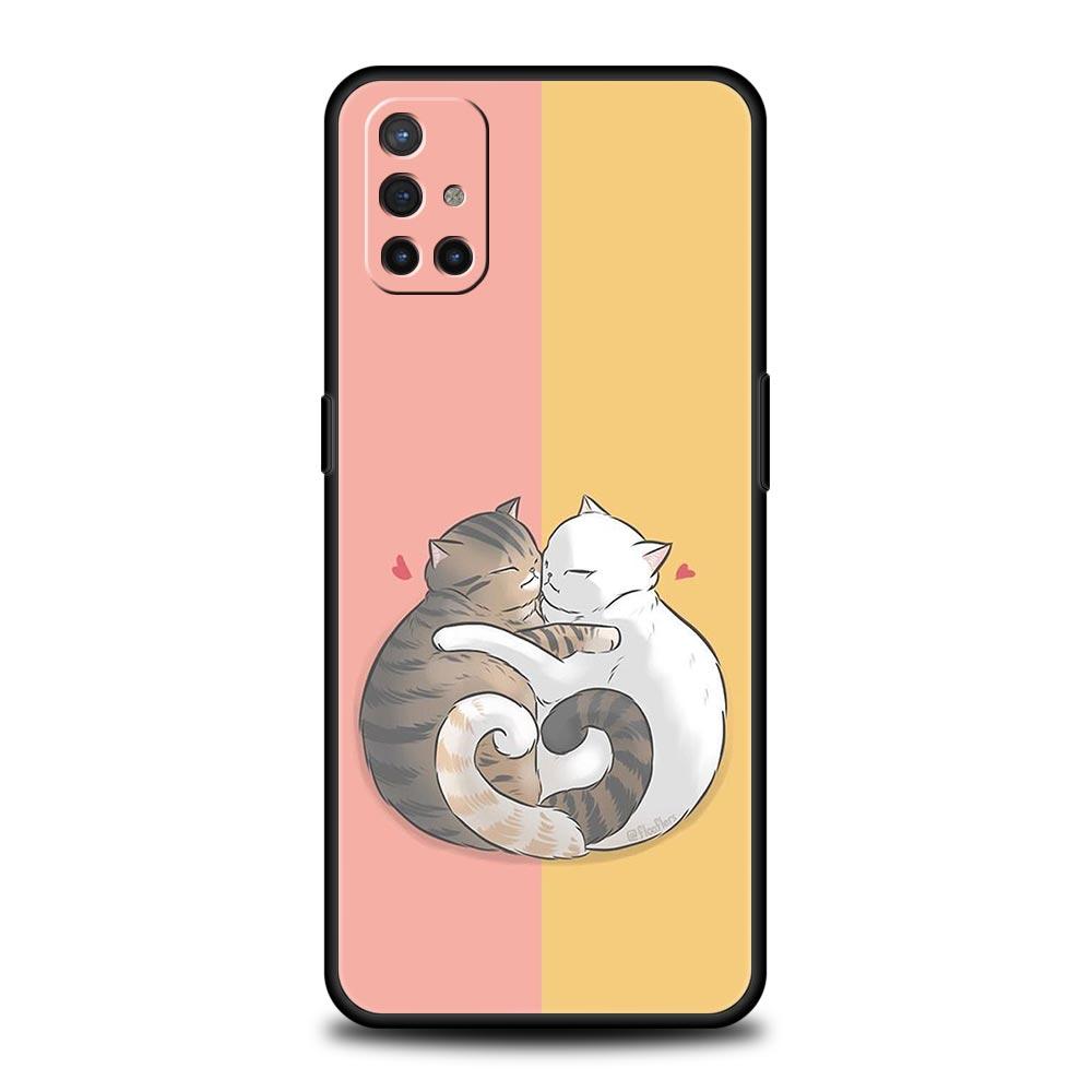 Cat Cute Kitten Cartoon Phone Case For OnePlus 10 9 Pro 9T 10R 9R 9RT 8T 8 7 6T 7T Nord 2T CE 2 5G N200 N10 N100 Soft Cover