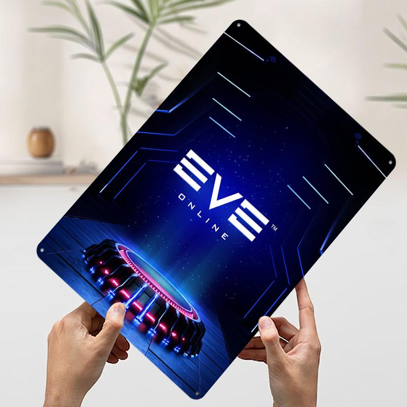 

Eve Online Game Poster Customized Wall Art Vintage Metal Signs Retro Tin Plaque for Man Cave Gaming Room Decoration At Home Cozy 7.9x11.8In(20x30cm)