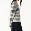 broadcast Simple Jacquard Loose Pullover Knit Sweater