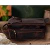 Vintage echtes Büffelleder Unisex Kulturbeutel Reise Dopp Kit