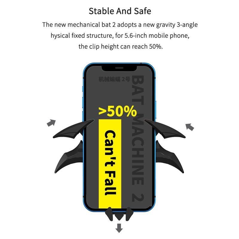Cartoon Bat Gravity Car Phone Holder Air Vent Mount Universal Smartphone Stand
