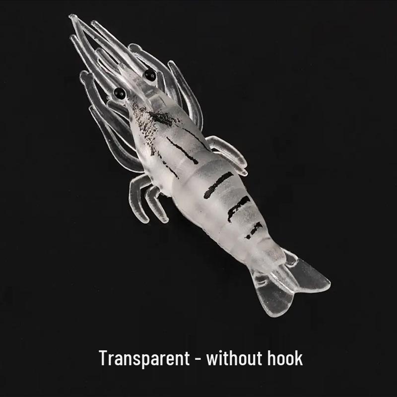 Bionic Night Glow Grass Shrimp Soft Lure for Bass and Sea Fishing.