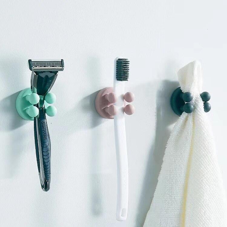 2 szt. Silikonowe haczyki samoprzylepne bezszwowe wieszaki na drzwi sypialnia bezdotykowy hak klucz wieszaki na parasole wieszaki na ręczniki do dekoracji ścian