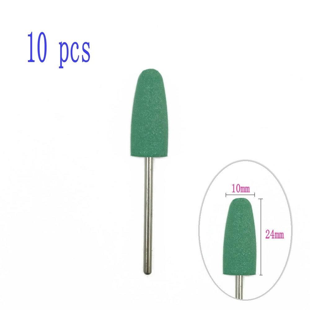 6pcs/10pcs Silicone Rubber Dental Polishing Polisher Grinders Nail Drill Bits for Electric Manicure 2.35mm Shank