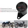 Motorcycle Backlight Tachometer Speedometer Aluminum Gauge ReplacementBlack Housing Black Dial