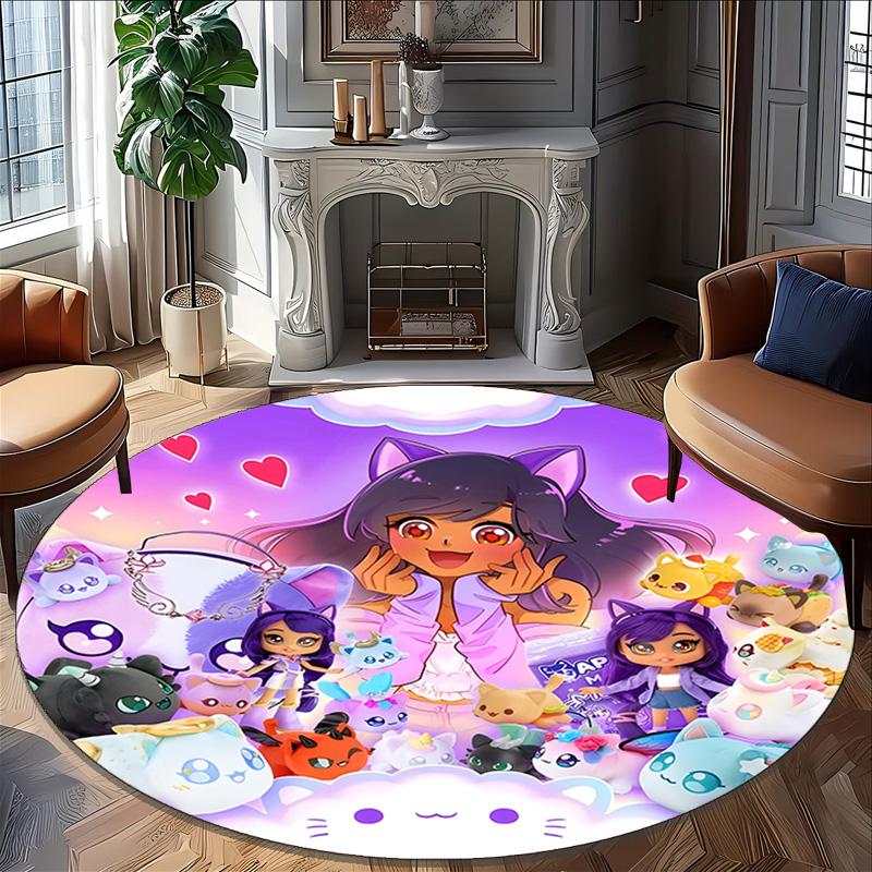 1pc Anime A-AphmauS (3) Print Round Carpet Chair Round Carpet Suitable for Bedroom Living Room Home Decorative Carpet