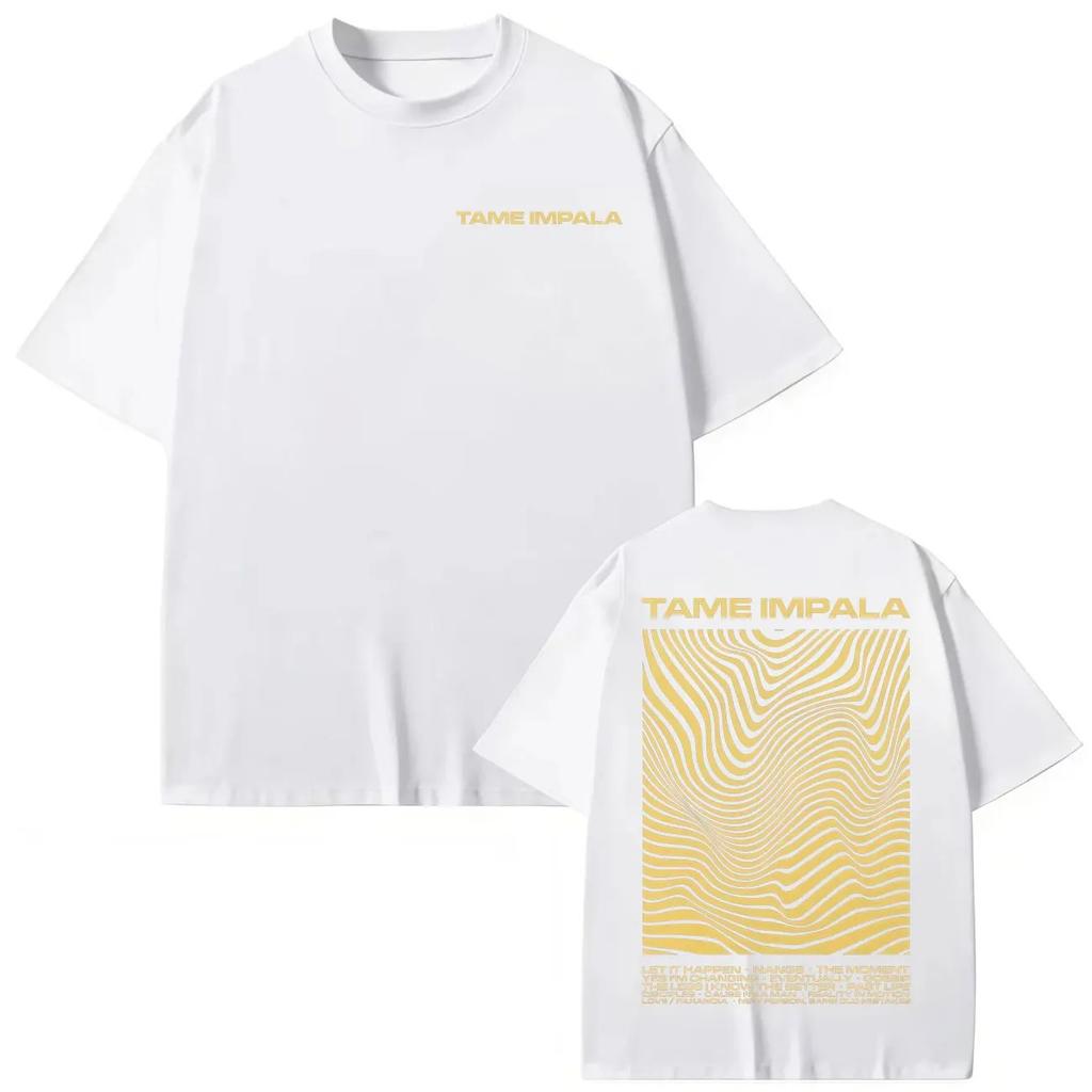 Tame Impala Rock Band Merch TShirt HighQuality Oversized Cotton Short Sleeve Unisex Summer Casual Fashion Streetwear Tshirt