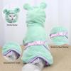 Pet Bathrobe for Dog Cat Absorbently Quick Drying Coat Cute Dogs Bath Towel Hooded Robe Adjustable Collar & Belly Strap for Pool Beach (Green,