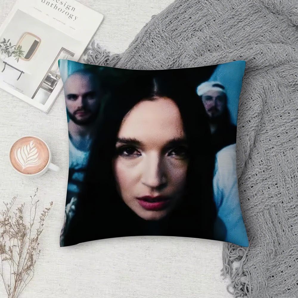 Singer Negative Spaces P-Poppy Pillow Case Square Double-Sided Printing Short Plush Sofa Cushion Cover Bedroom Bedside Pillow