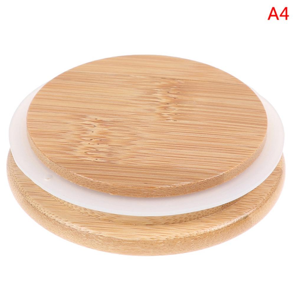 Reusable Bamboo Lids Non Leakage Jar Canning Caps Portable Wooden Covers  Drinking Jar Supplies