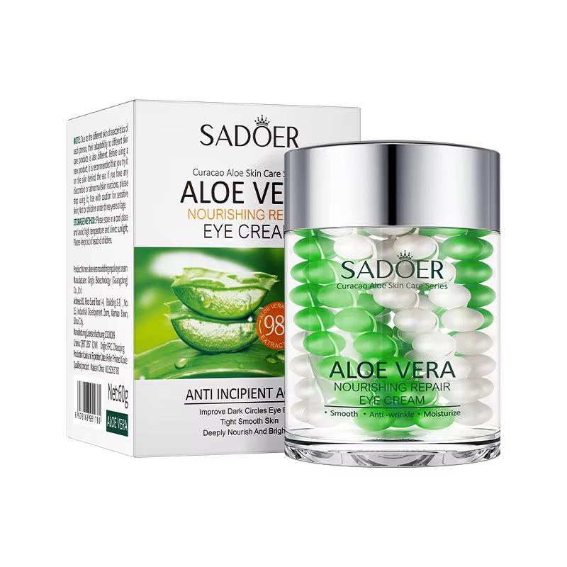 SADOER Aloe Vera Øyekrem Anti Mørke Ringer Fjerner av Poser under Øynene Nærende Fuktighetsgivende Oppstrammende Øyekremer Hudpleieprodukter