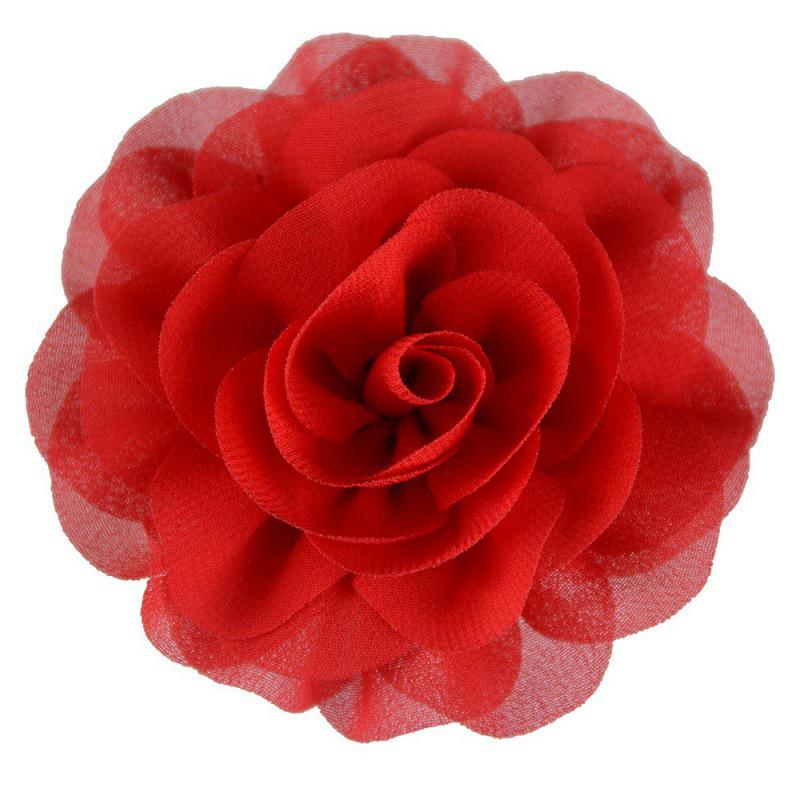 8cm Handmade Pearl Chiffon Rose Flower for Shoes, Hats, Clothing, and Headwear Accessories