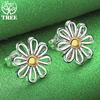 Girlish 925 Sterling Silver Daisy Stud Earring Elegant Versatile Jewelry For Women Birthday Anniversaries Party Gift Accessories