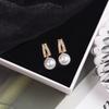 S925 Silver Needle Pearl Temperament Diamond Earrings Simple Small Delicate Internet celebrity Long Pendant Earrings Korean Earrings