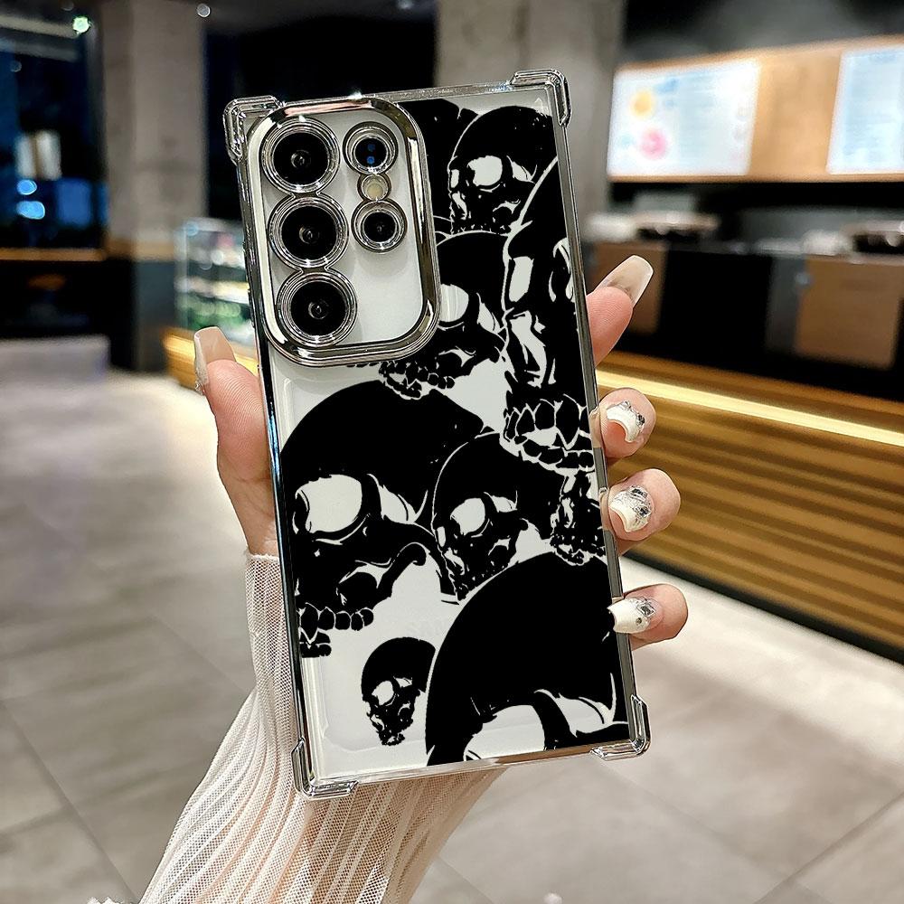 

Classic Halloween Bone Skull Funda For Samsung S26Ultra Phone Case For Galaxy S25 FE S26 S24 S23 S22 S21 Ultra S20 Plus 5G Cover Galaxy S20 FE
