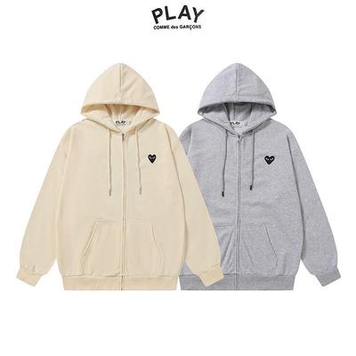 Hanorac Cardigan Unisex cu Inimă Love Brodată Rei Kawakubo Play, Colecția Toamnă/Iarnă