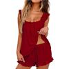 Women Casual Two Piece Sleeveless Vest And Shorts Home Loungewear Set