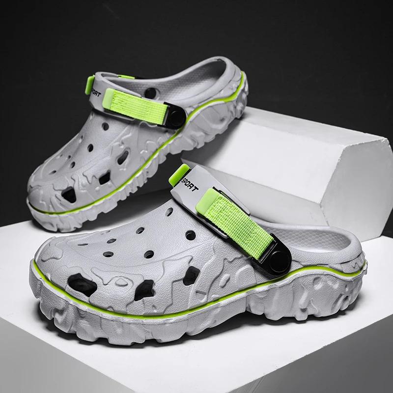 

New Summer Men Sandals Light EVA Men s Casual Shoes Hole Shoes Clogs Men Home Garden Outdoor Casual Beach Flat Slippers