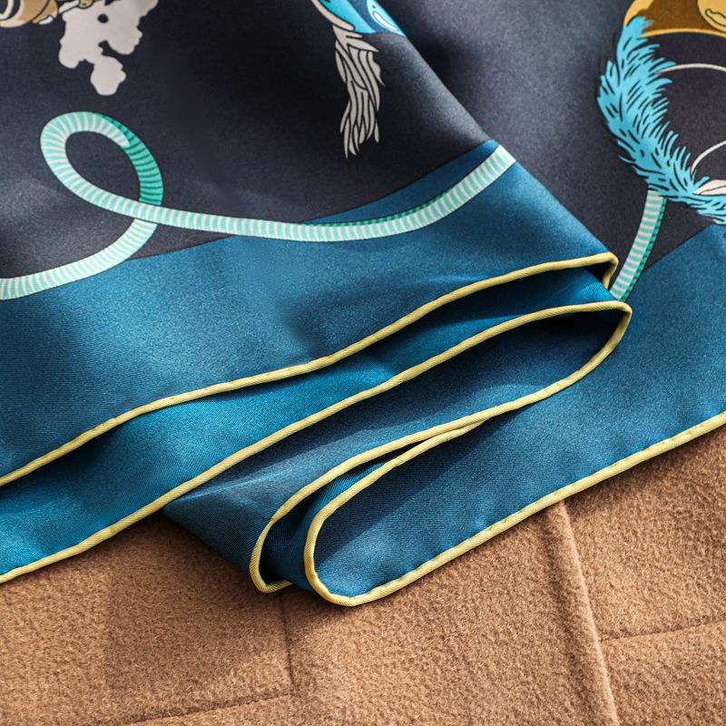 New 18 silk silk scarf women's light luxury high sense 100 mulberry silk shawl temperament twill scarf