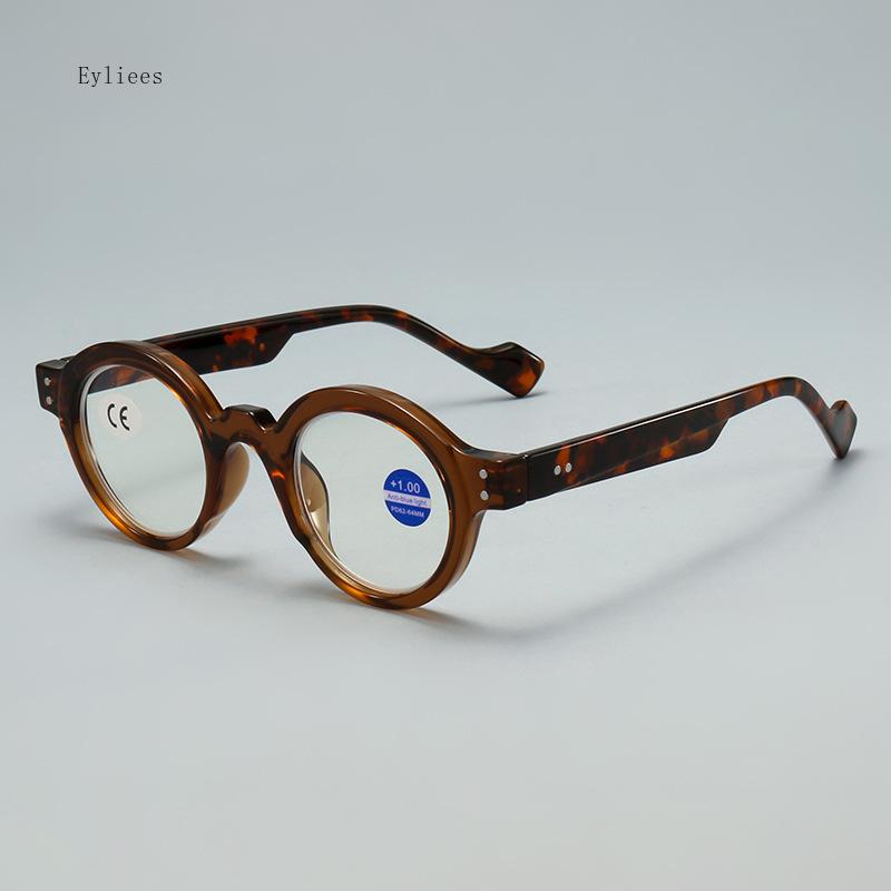 Retro Round Frame Reading Glasses Men Women Anti Blue Light Trends Eyeglasses Fashion High Definition Far Sight Eyewear +1.0+4.0